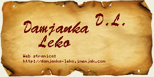 Damjanka Leko vizit kartica